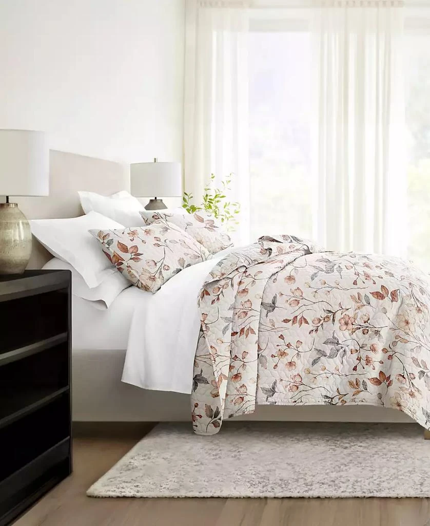 IENJOY HOME Russet Floral Reversible 3-Pc. Quilt Set 2