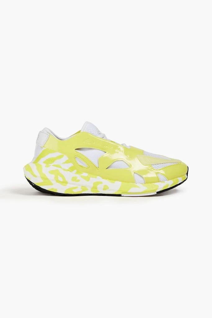 Adidas Ultraboost 22 printed stretch-knit, mesh and faux patent-leather sneakers 1