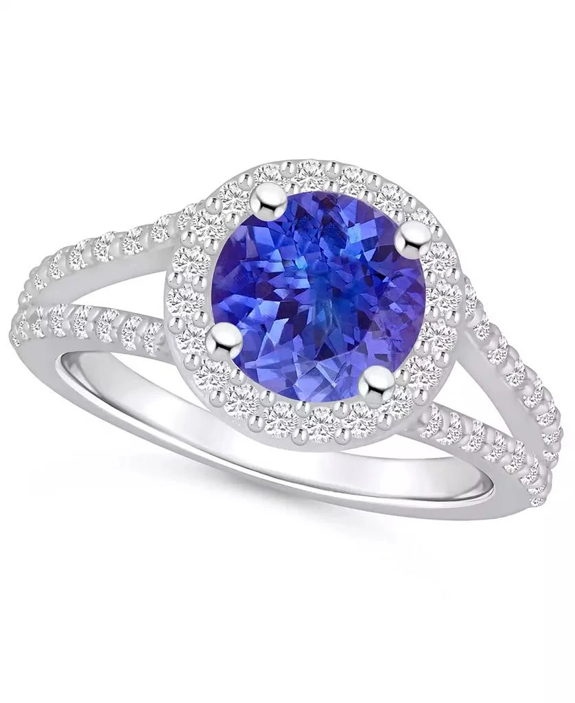 Macy's Tanzanite (2 Ct. t.w.) and Diamond (1/2 Ct. t.w.) Halo Ring 1