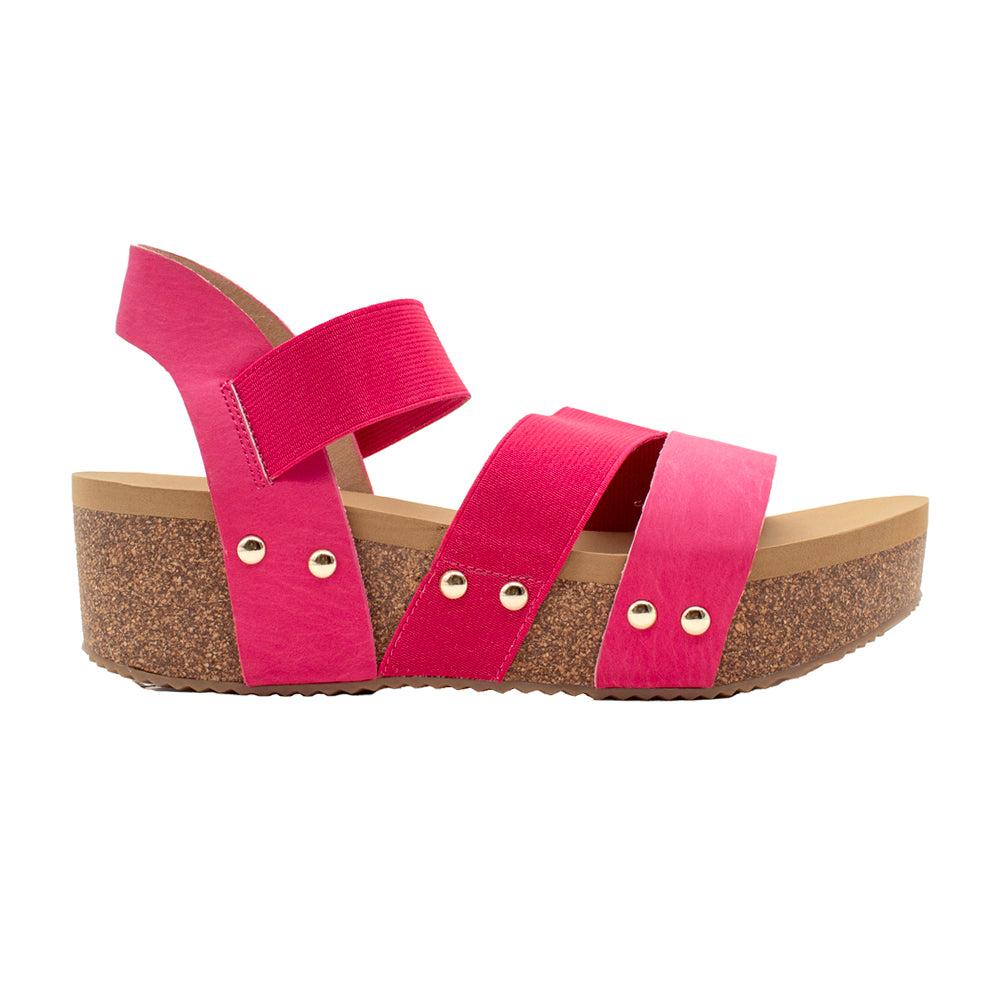 VOLATILE Picnic Ankle Strap Wedge Sandals