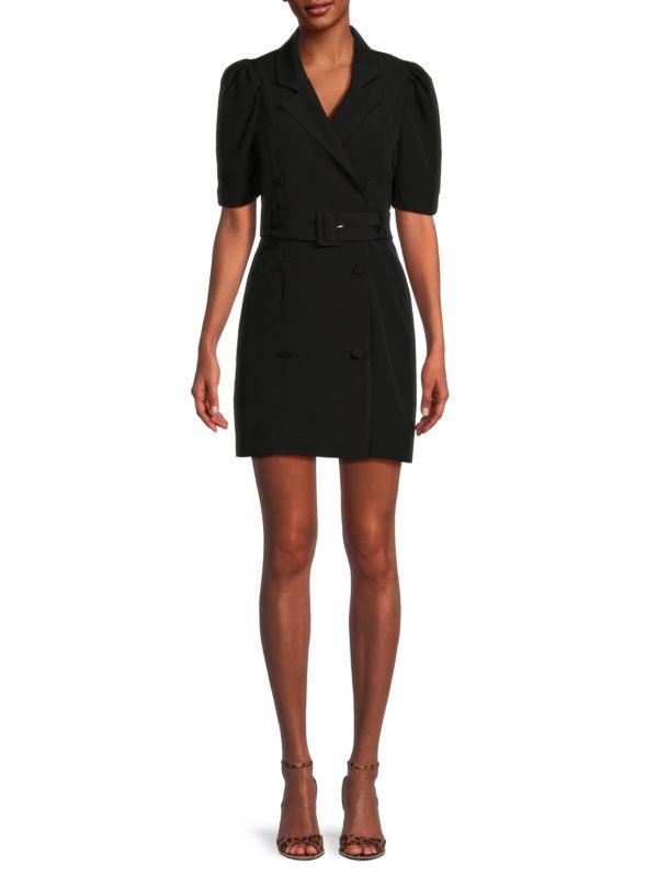 Lea & Viola Puff Sleeve Mini Blazer Dress