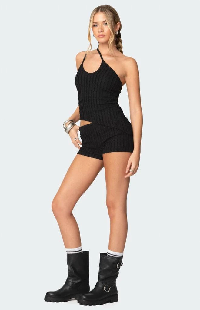 Edikted Phoebe Textured Knit Shorts 3