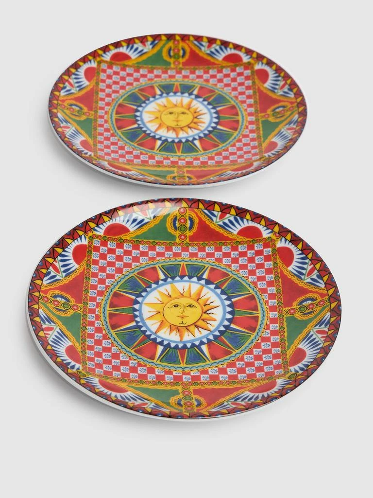 Dolce & Gabbana Set Of 2 Sole Carretto Fruit Plates 1