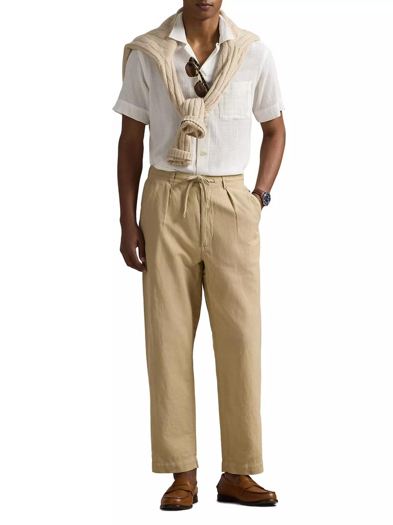 Ralph Lauren Relaxed-Fit Linen-Cotton Pants