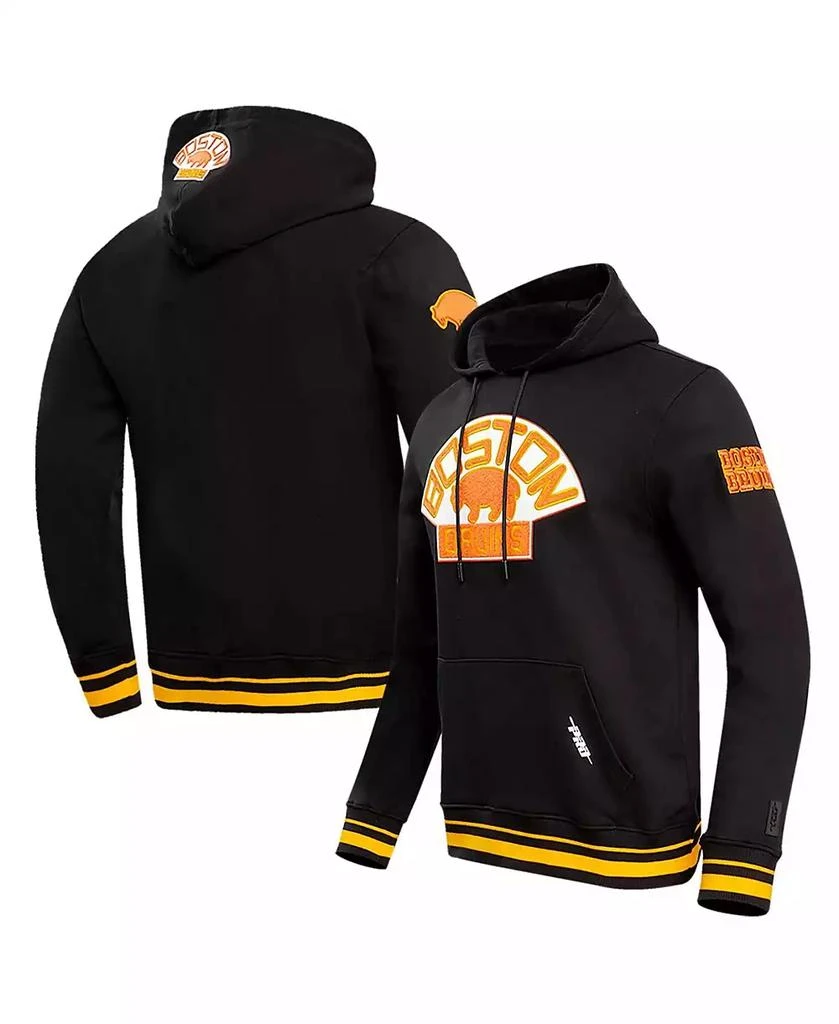 Pro Standard Men's Black Boston Bruins Retro Classic Fleece Pullover Hoodie 1