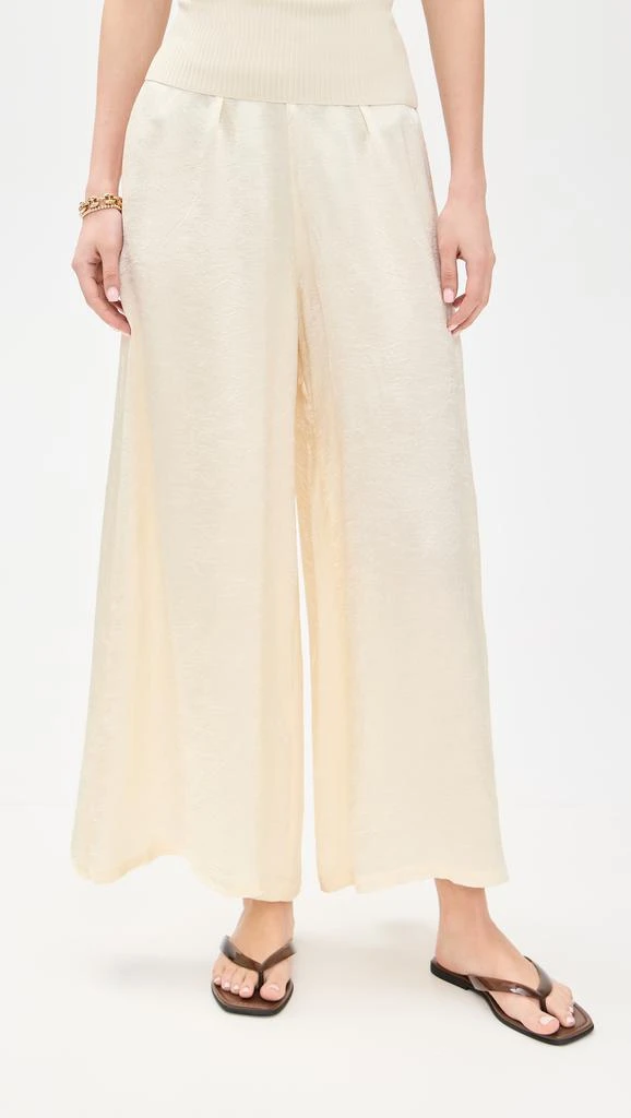 Enza Costa Textured Satin Palazzo Pants 6