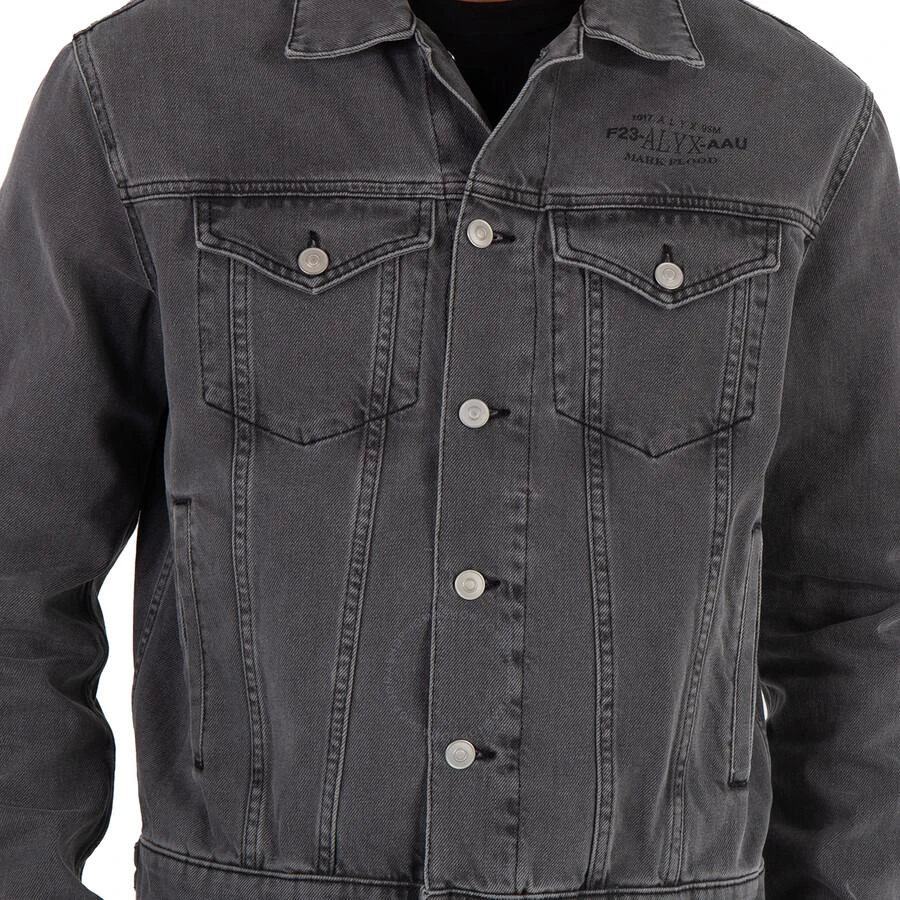 1017 ALYX 9SM Alyx Men's Washed Black Mark Flood Square Denim Jacket, Size Small 2