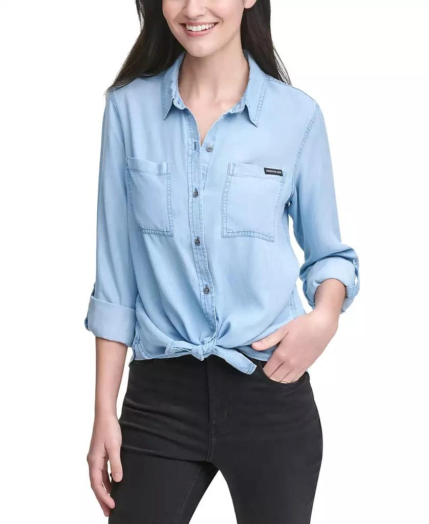 Calvin Klein Petite Utility Shirt 1