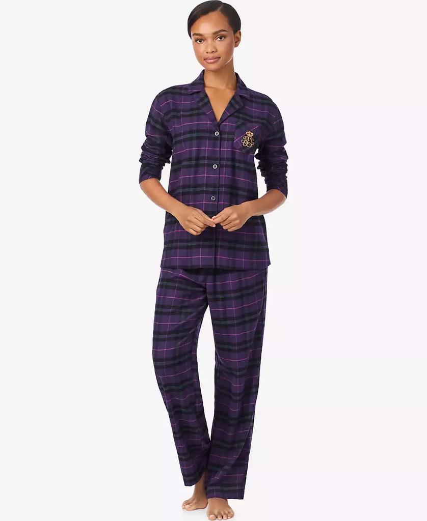 Ralph Lauren Women's Long Sleeves Notch Collar Pajama Set