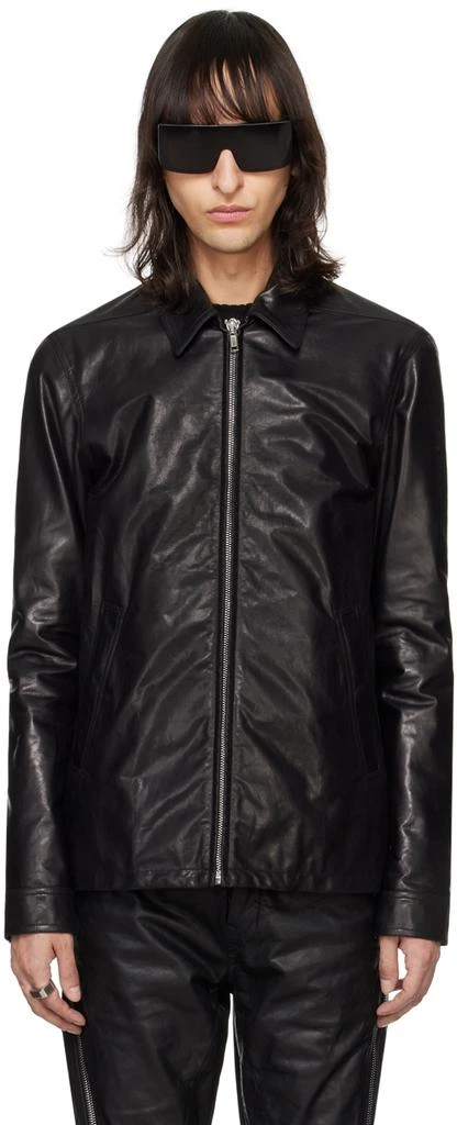 Rick Owens Black Brad Leather Jacket 1