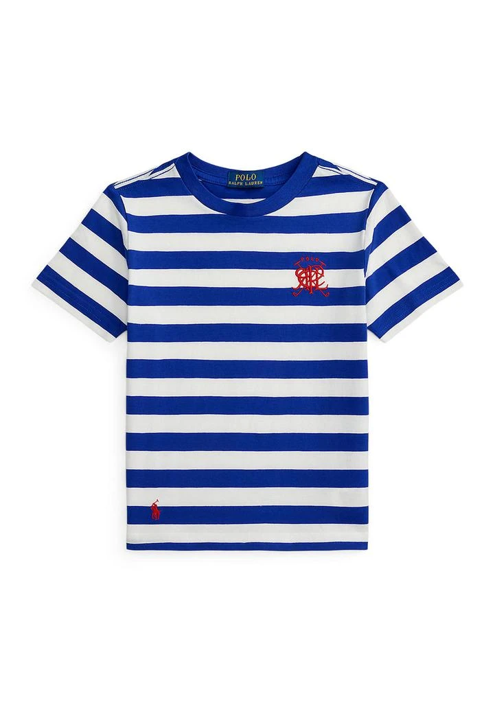 Ralph Lauren Boys 4-7 Crest Striped Cotton T-Shirt