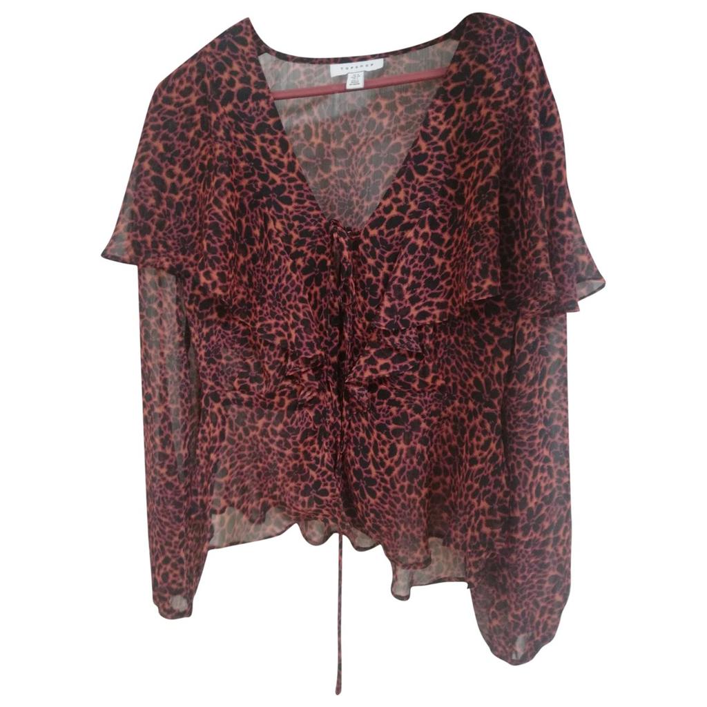 Topshop Topshop Red Polyester Top