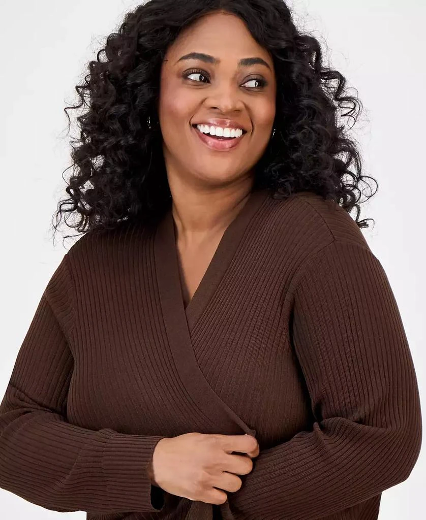 JONES NEW YORK Plus Size Sutton Open-Front Cardigan 3
