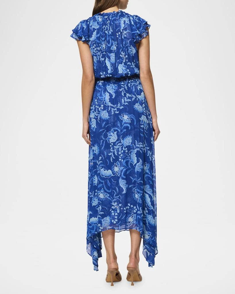 MISA Mariposa Chiffon Midi Dress 3