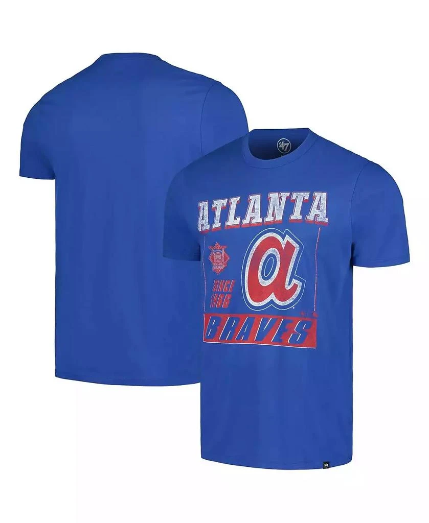 47 Brand Men's Royal Atlanta Braves Outlast Franklin T-Shirt 1
