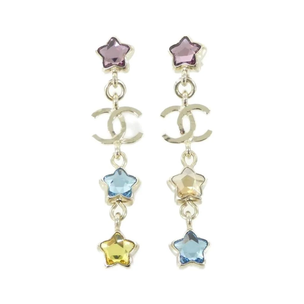Chanel gold blue pink yellow Stud Earrings (Pre-Owned)