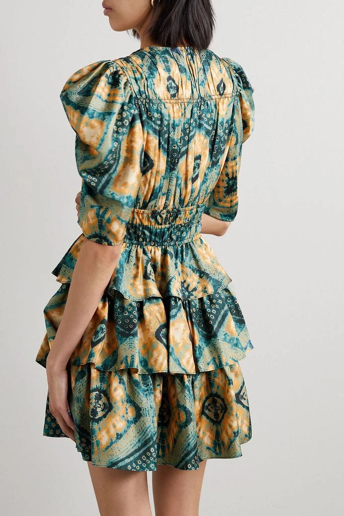 Ulla Johnson Zita ruffled printed silk-twill mini dress 3
