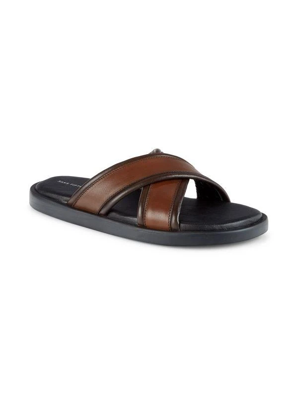 Saks Fifth Avenue Yanni Leather Sandals 2