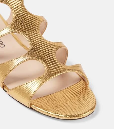 Tom Ford Paradis metallic leather sandals 5