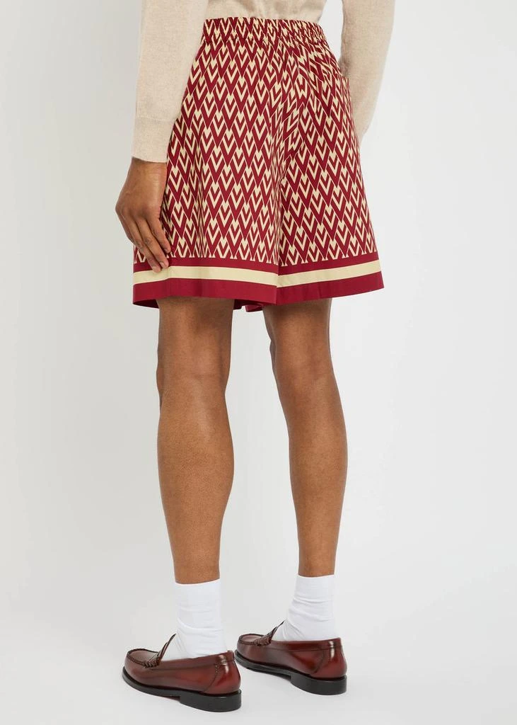 Valentino Toute La V printed cotton-poplin shorts 3