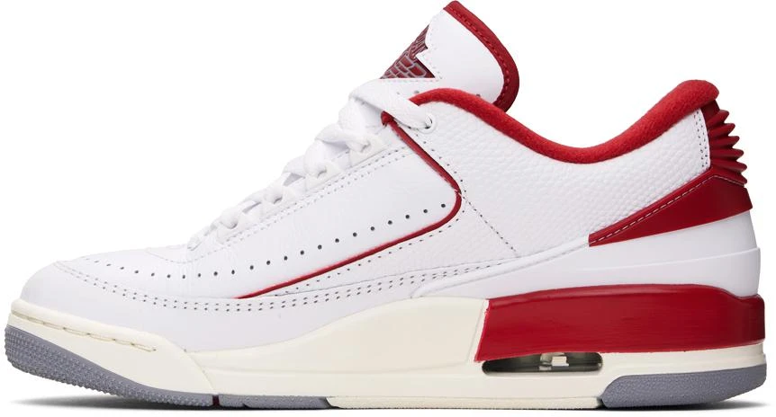 Jordan White & Red Air Jordan 2/3 Sneakers 3