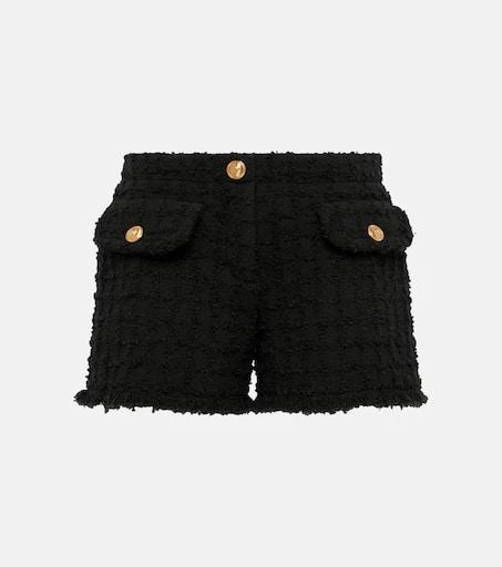 Versace Heritage cotton-blend tweed shorts 1