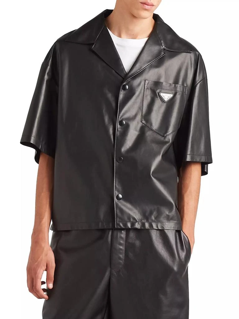 Prada Nappa Leather Shirt 2