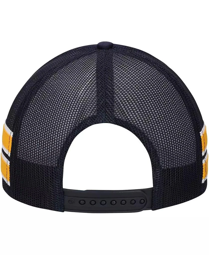 47 Brand Men's Navy West Virginia Mountaineers Sideband Trucker Adjustable Hat 4