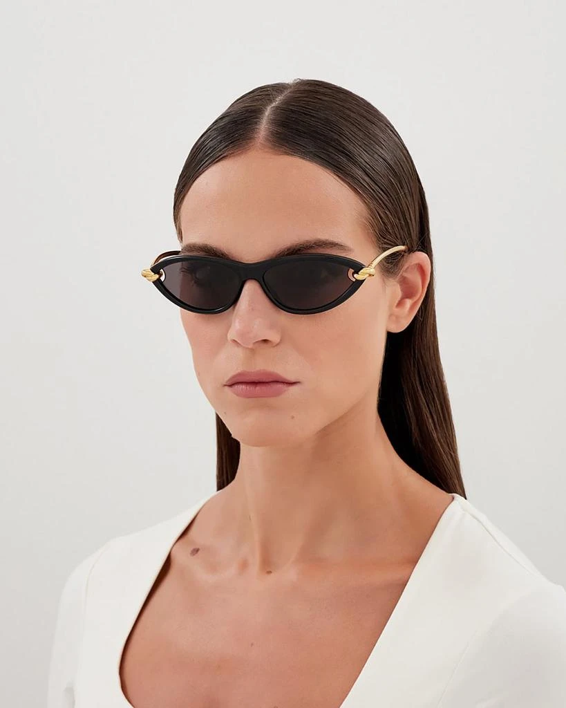 Bottega Veneta Knot Cat Eye Sunglasses, 56mm 3