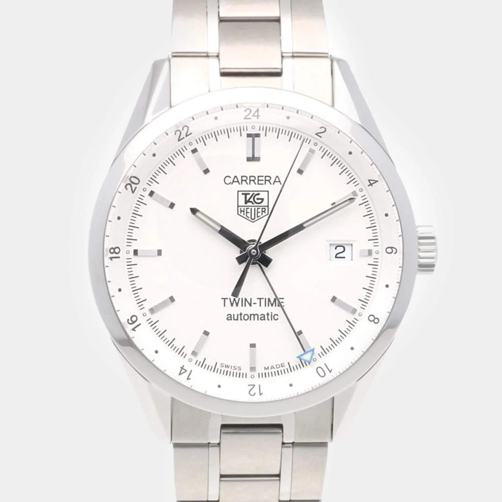 TAG Heuer Tag Heuer White Stainless Steel Carrera .Automatic Men's Wristwatch 38.5 mm 2