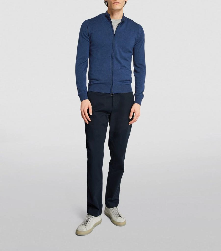 John Smedley Merino Zip-Up Claygate Cardigan 2