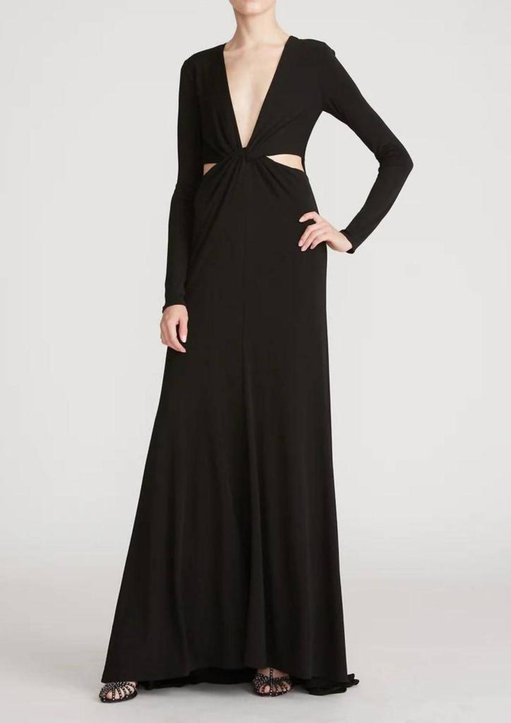 Halston Heritage ANDIE MATTE JERSEY TWIST GOWN