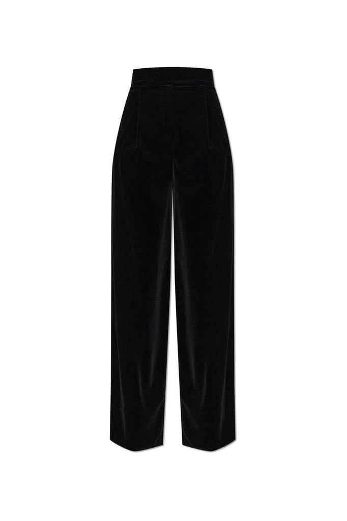 Max Mara Max Mara Bratto1234 Velvet Wide-Leg Trousers from Cettire