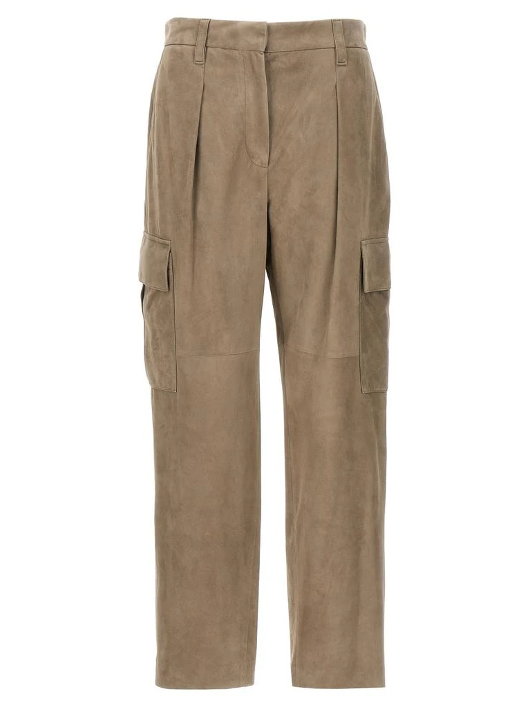 Brunello Cucinelli Brunello Cucinelli High-Waist Straight-Leg Trousers from Cettire