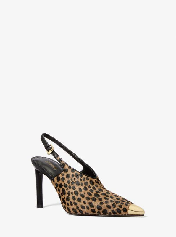 Michael Kors Kasia Cheetah Print Calf Hair Slingback Pump 1