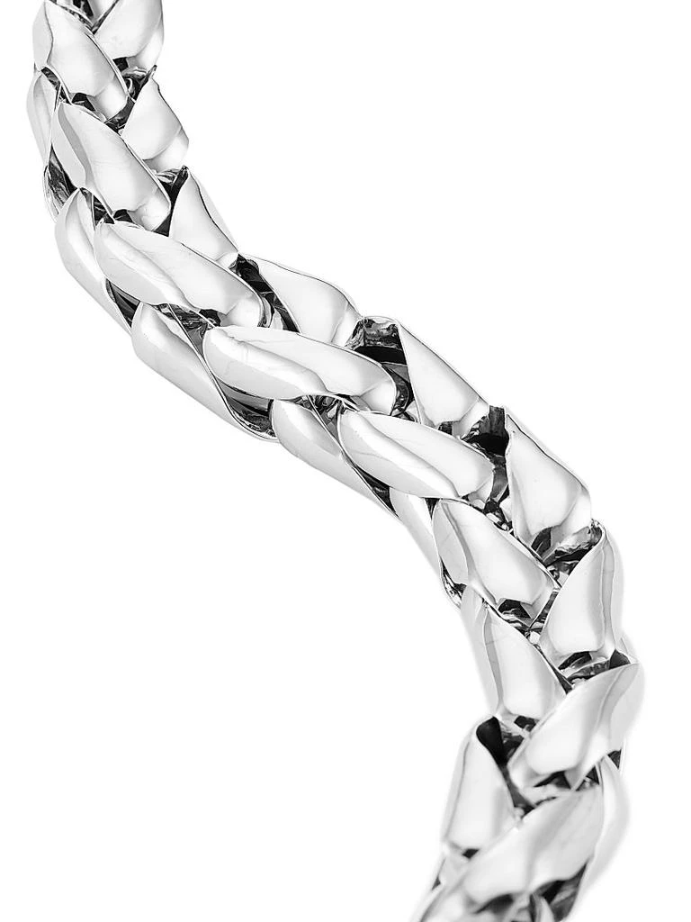 Lauren Rubinski 14K White Gold Medium Wheat Chain Bracelet 3