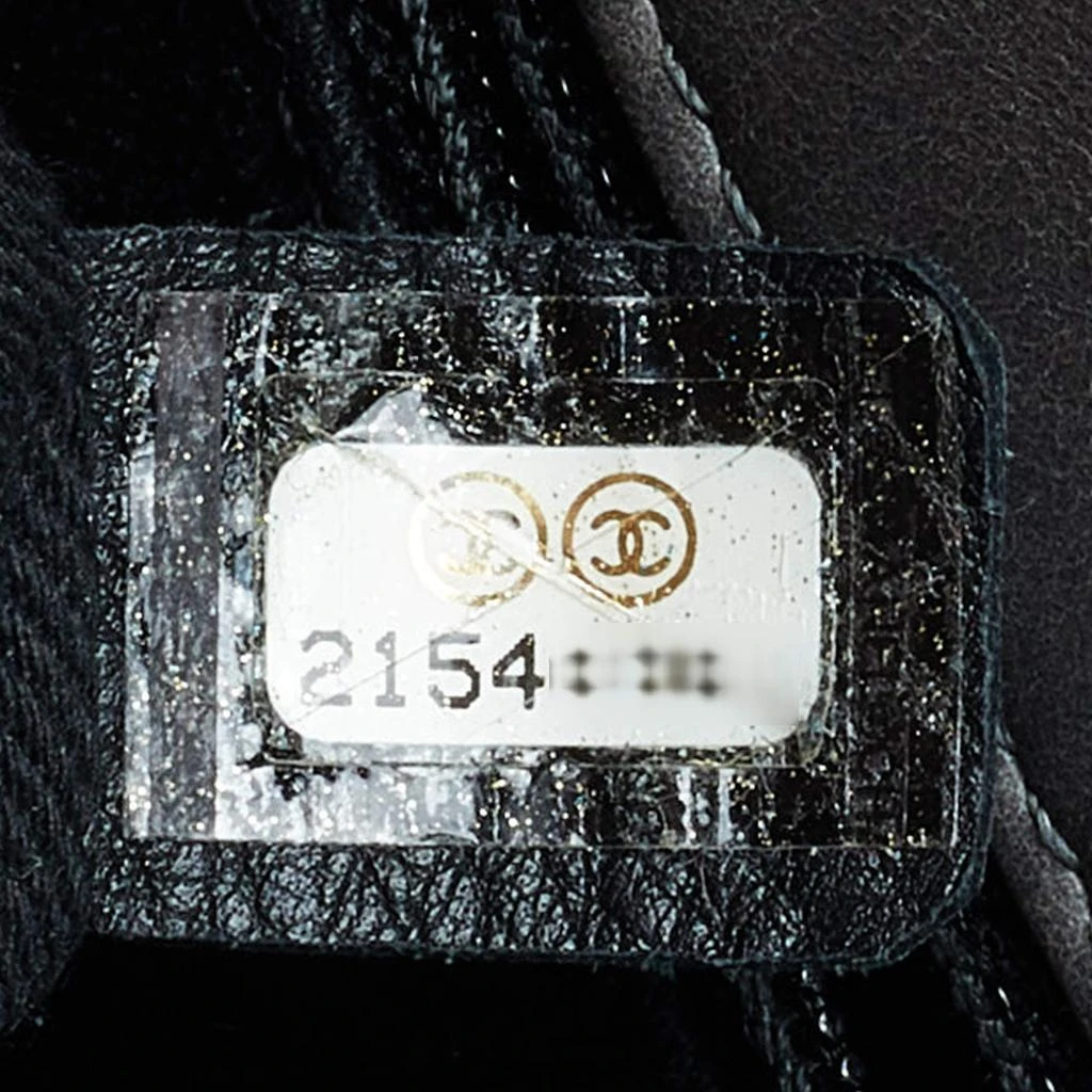 Chanel Chanel Grey Quilted Glazed Leather Small CC Delivery Bag 9
