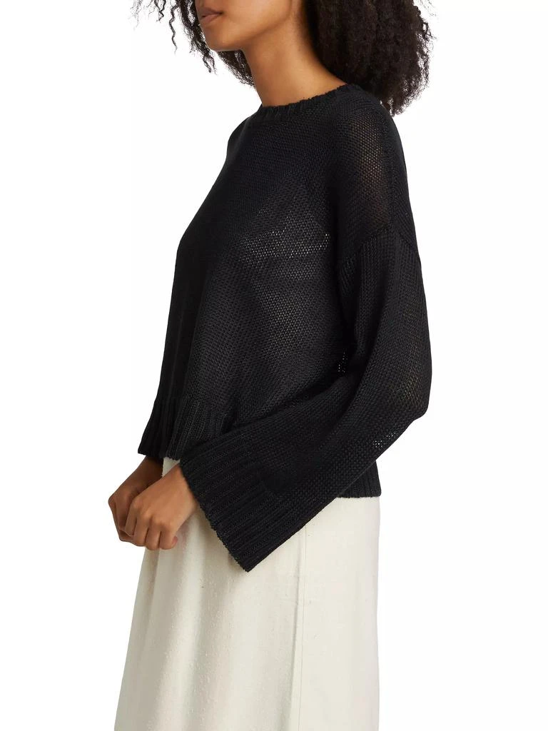Jenni Kayne Cropped Linen Knit Crewneck Sweater 4