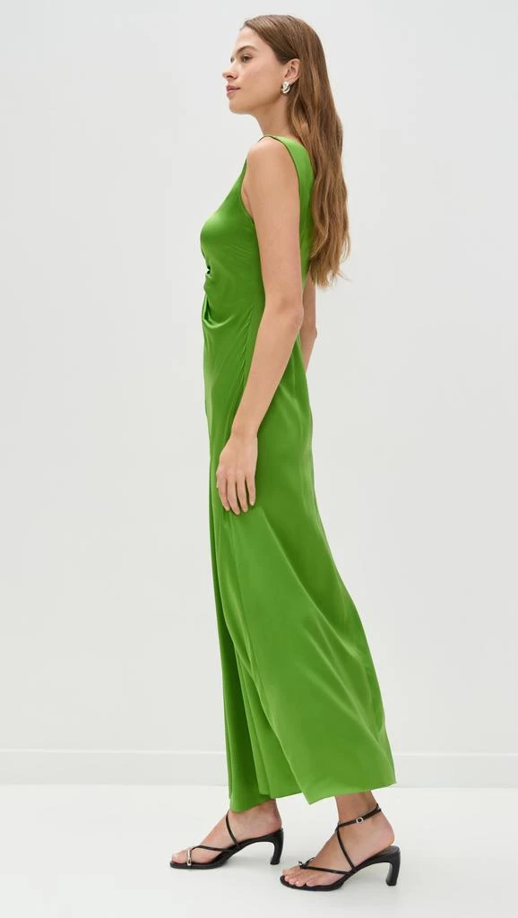 Lee Mathews Stella Silk Satin Ruched Dress 3