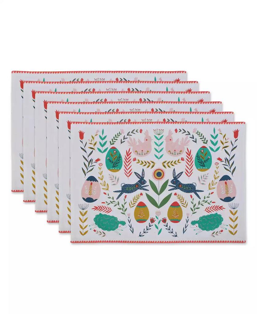 Design Imports Easter Folk Garden Kitchen Textiles, Easter Folk Garden, 13" x 19", Set of 6