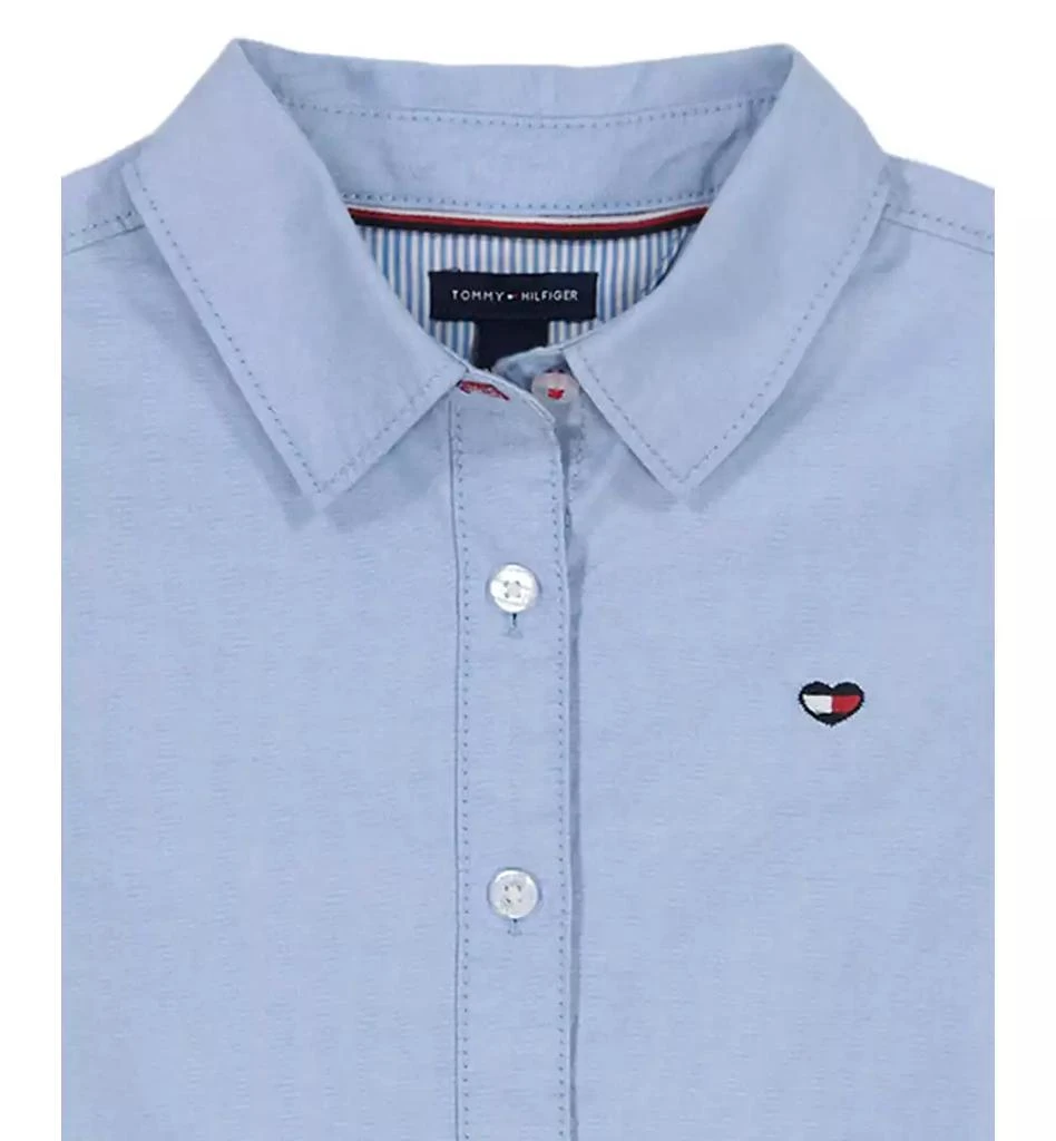 Tommy Hilfiger Girls' 7-16 Oxford Button Front Long Sleeve Shirt 3