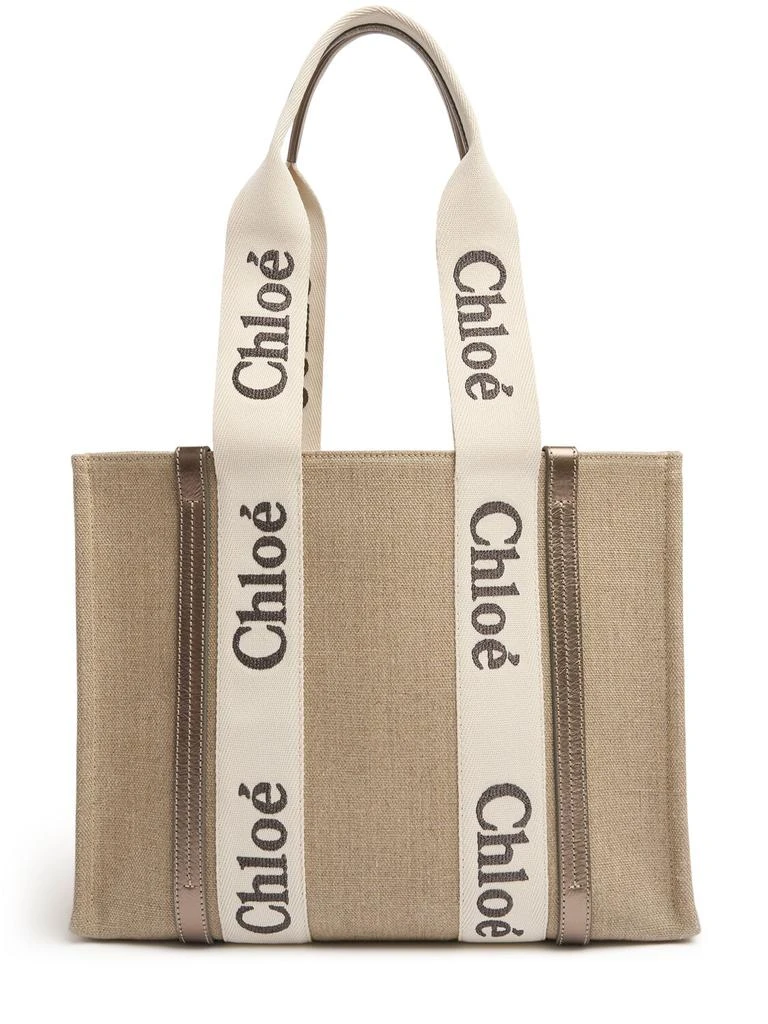 Chloé Medium Woody Canvas Tote Bag 1