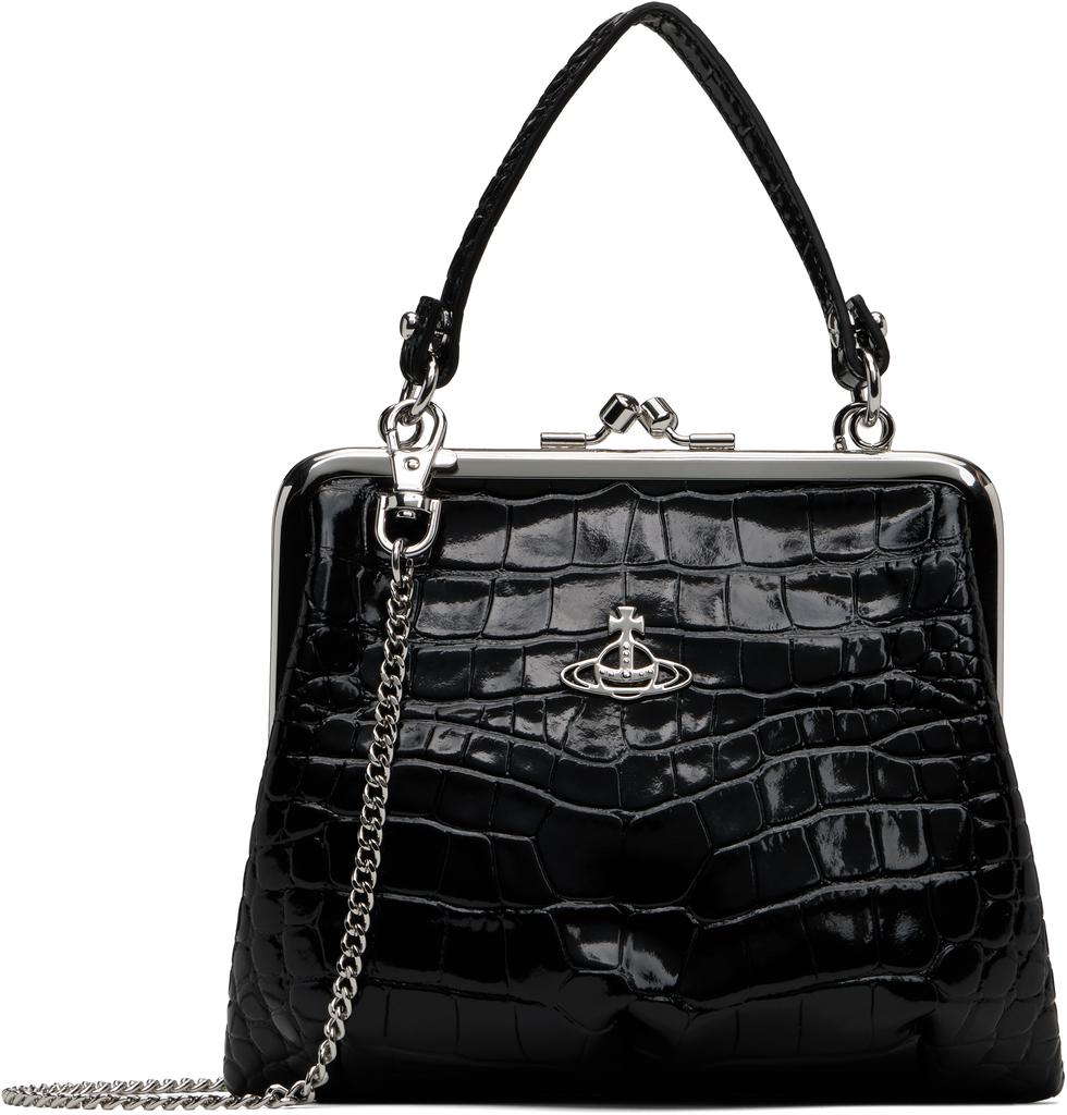 Vivienne Westwood Black Mini Yasmine Bag - Tote Bags
