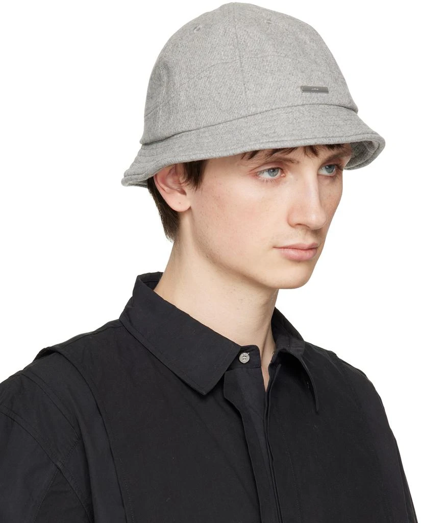 C2H4 Gray Curvilinear Bucket Hat 2