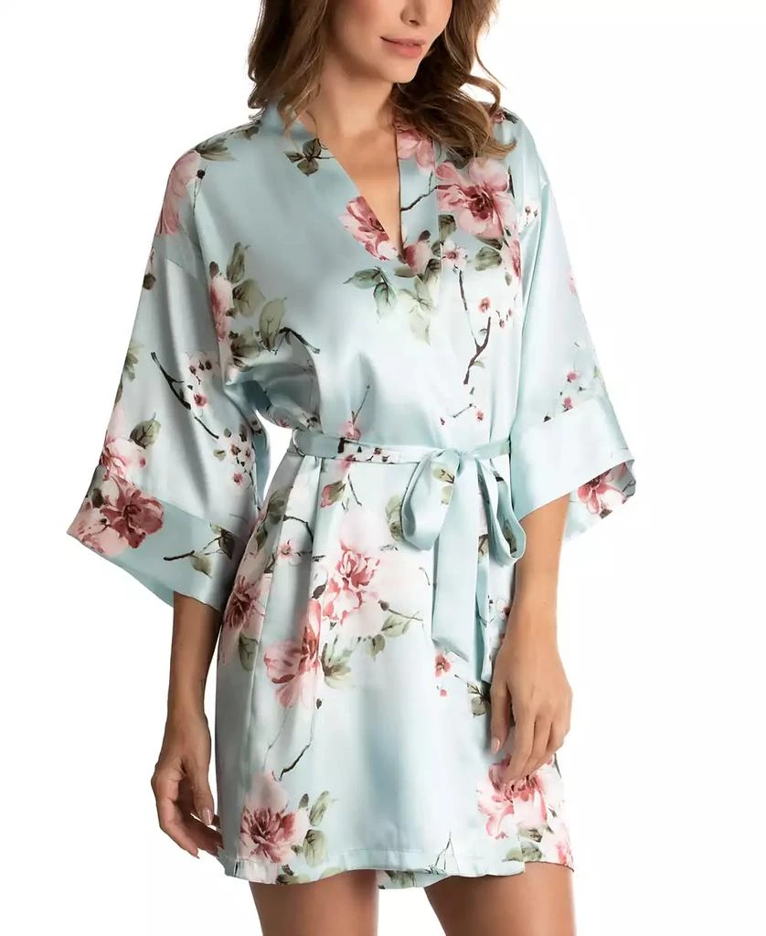 Linea Donatella Floral-Print Satin Wrap Robe 3