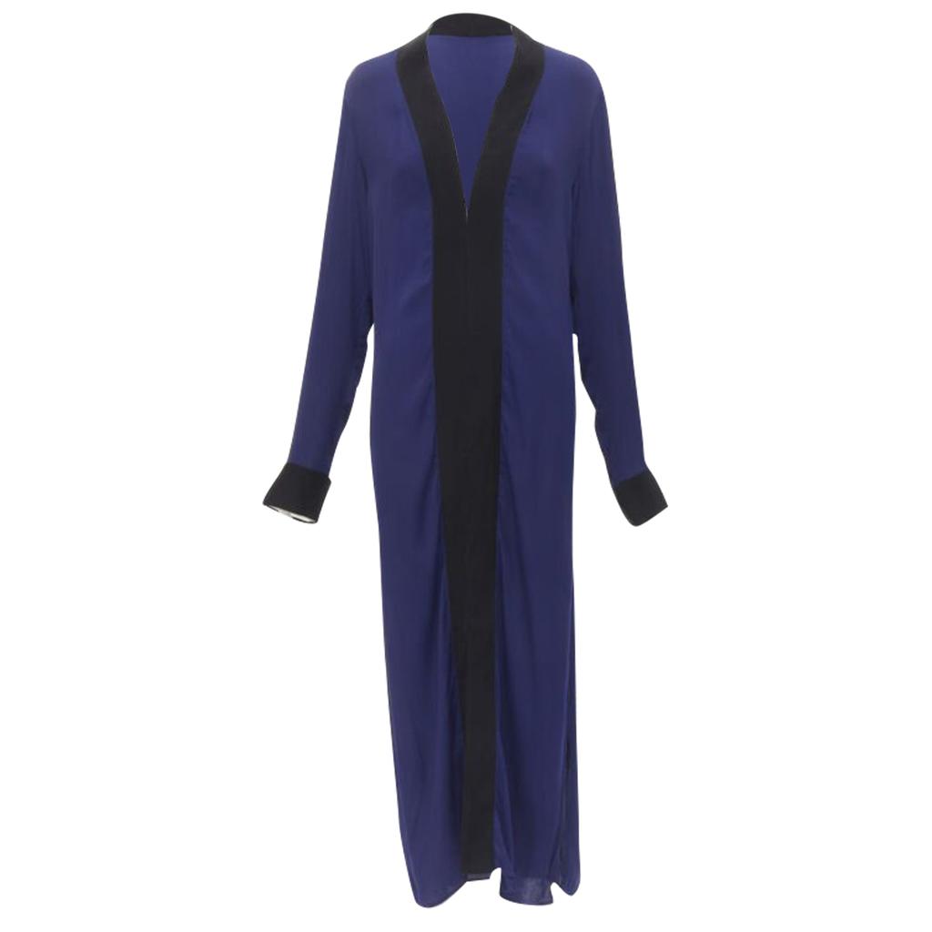 haider ackermann rayon silk trimmed long robe jacket