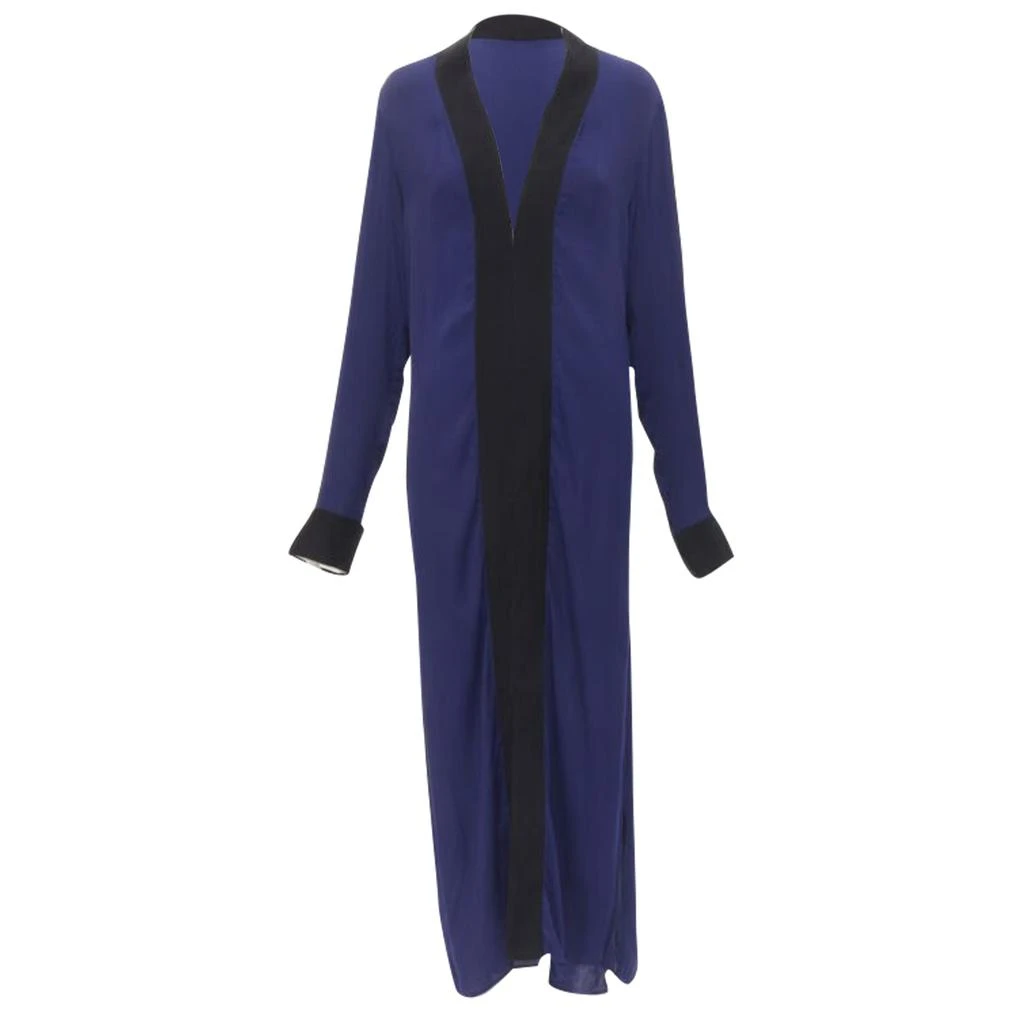 haider ackermann rayon silk trimmed long robe jacket 1