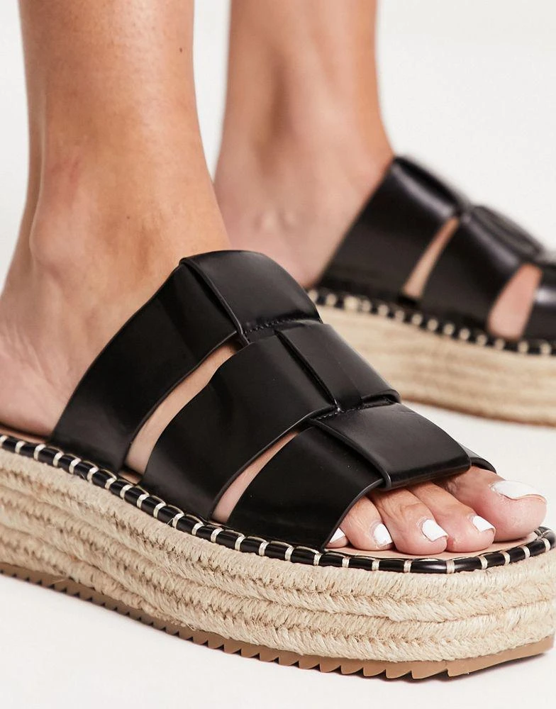 ASOS ASOS DESIGN Jackson fisherman espadrilles in black 4