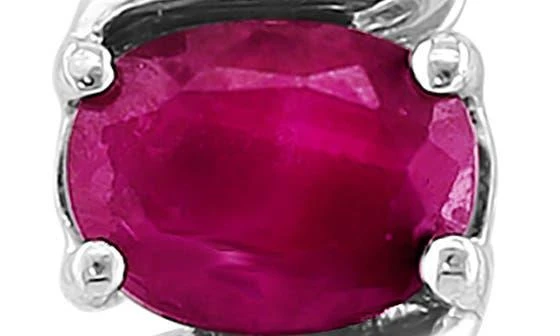 Effy Sterling Silver Sapphire 
Diamond Hoop Earrings 3