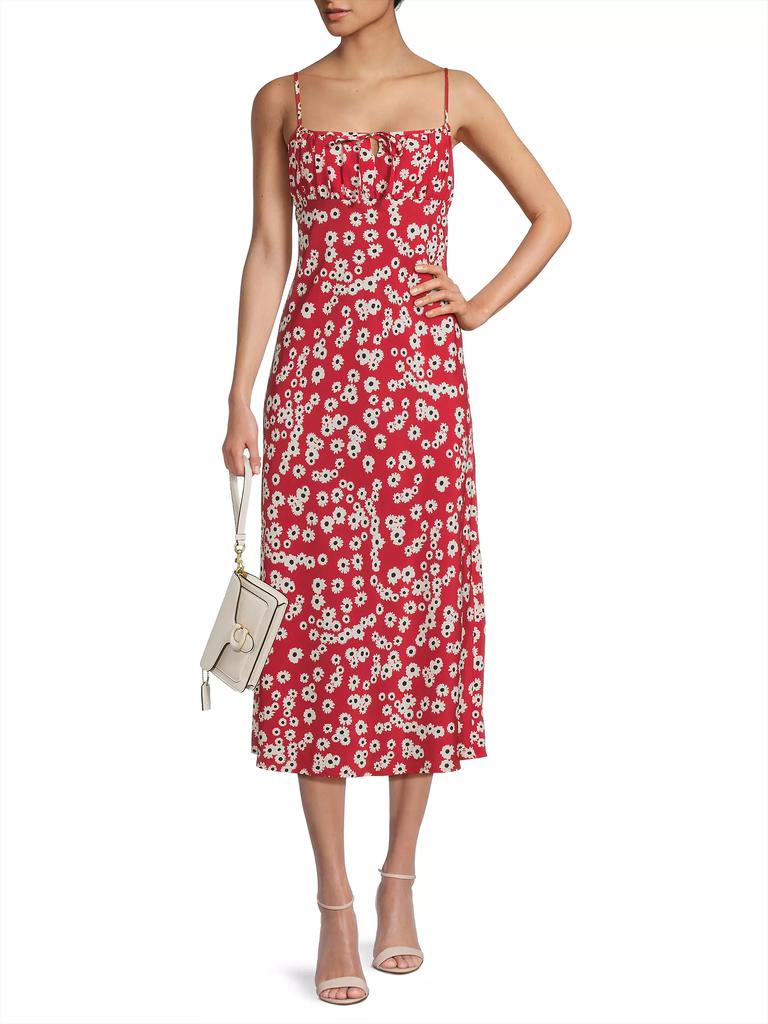 Ciao Lucia Leo Floral Keyhole Midi-Dress